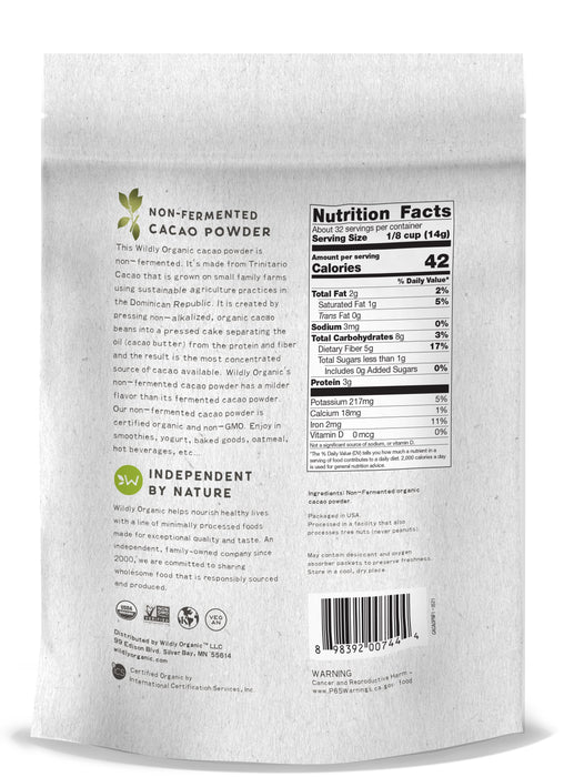 Non-Fermented Cacao Powder | Organic
