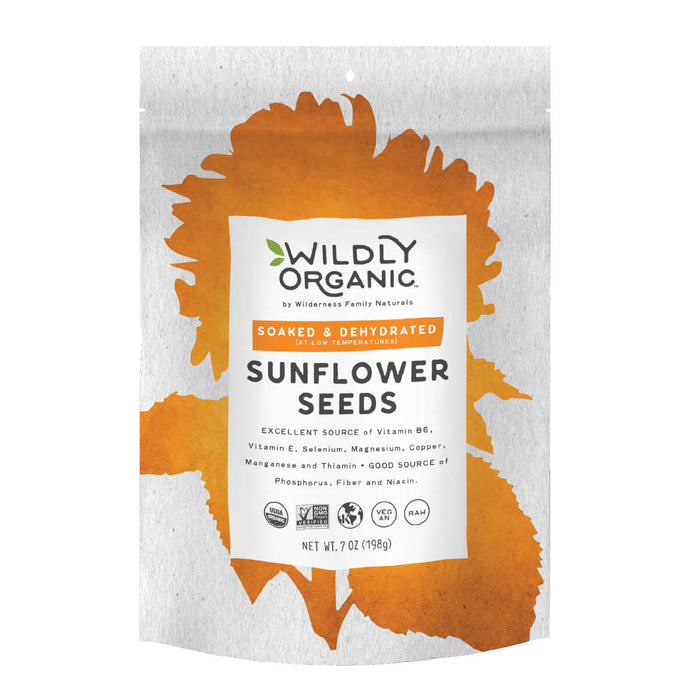 Nuts, Raw, Soaked and Dried, Certified Organic, Sunflower Seeds