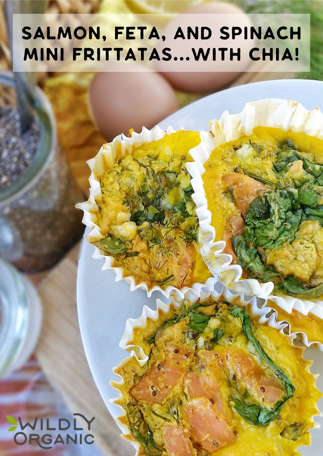 Omega 3-Rich Salmon, Feta and Spinach Mini Frittatas