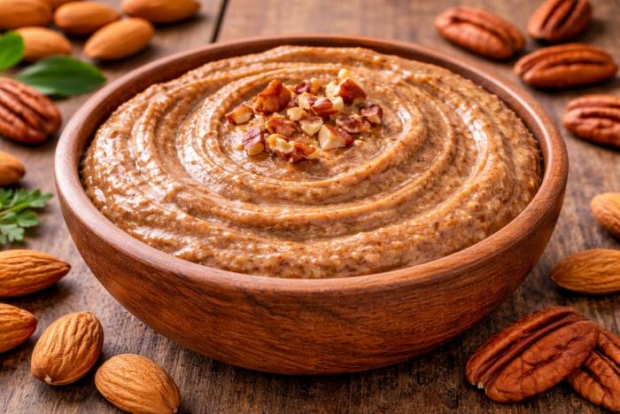 Bowl of almond pecan butter