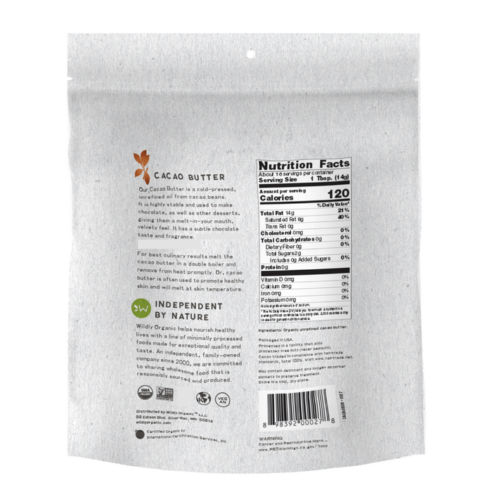 Cacao Butter | Organic | Raw