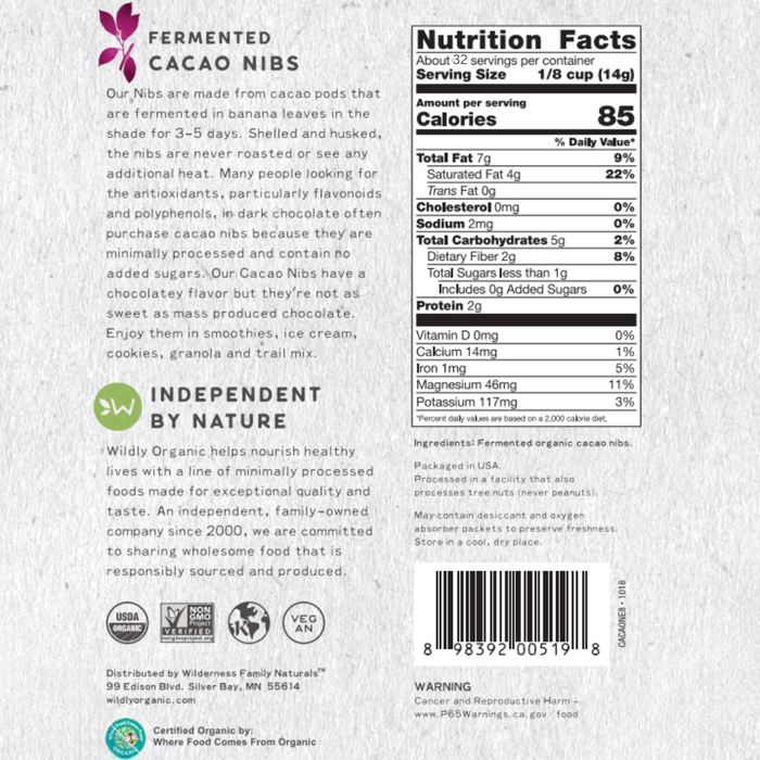 Fermented Cacao Nibs | Organic