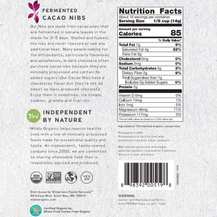 Fermented Cacao Nibs | Organic