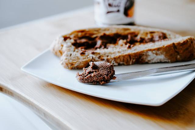 Chocolate spread made with organic almond butter