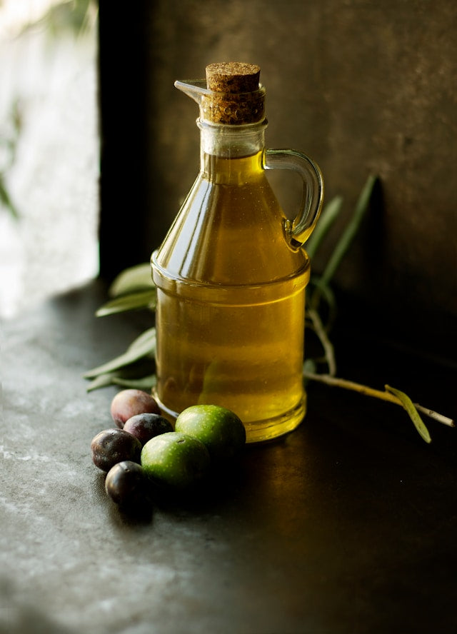 Olive oil in a container