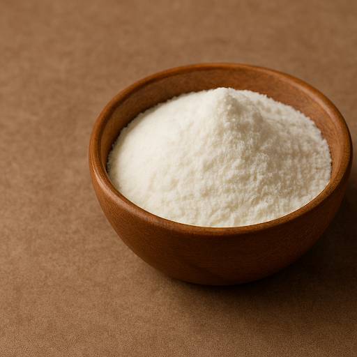 Organic inulin powder in a brown bowl