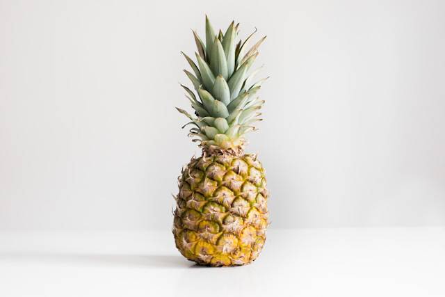 Pineapple on white surface